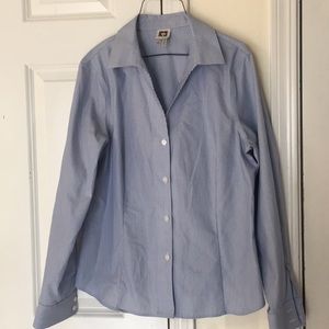 Anne Klein Blue Dress Shirt Size Medium